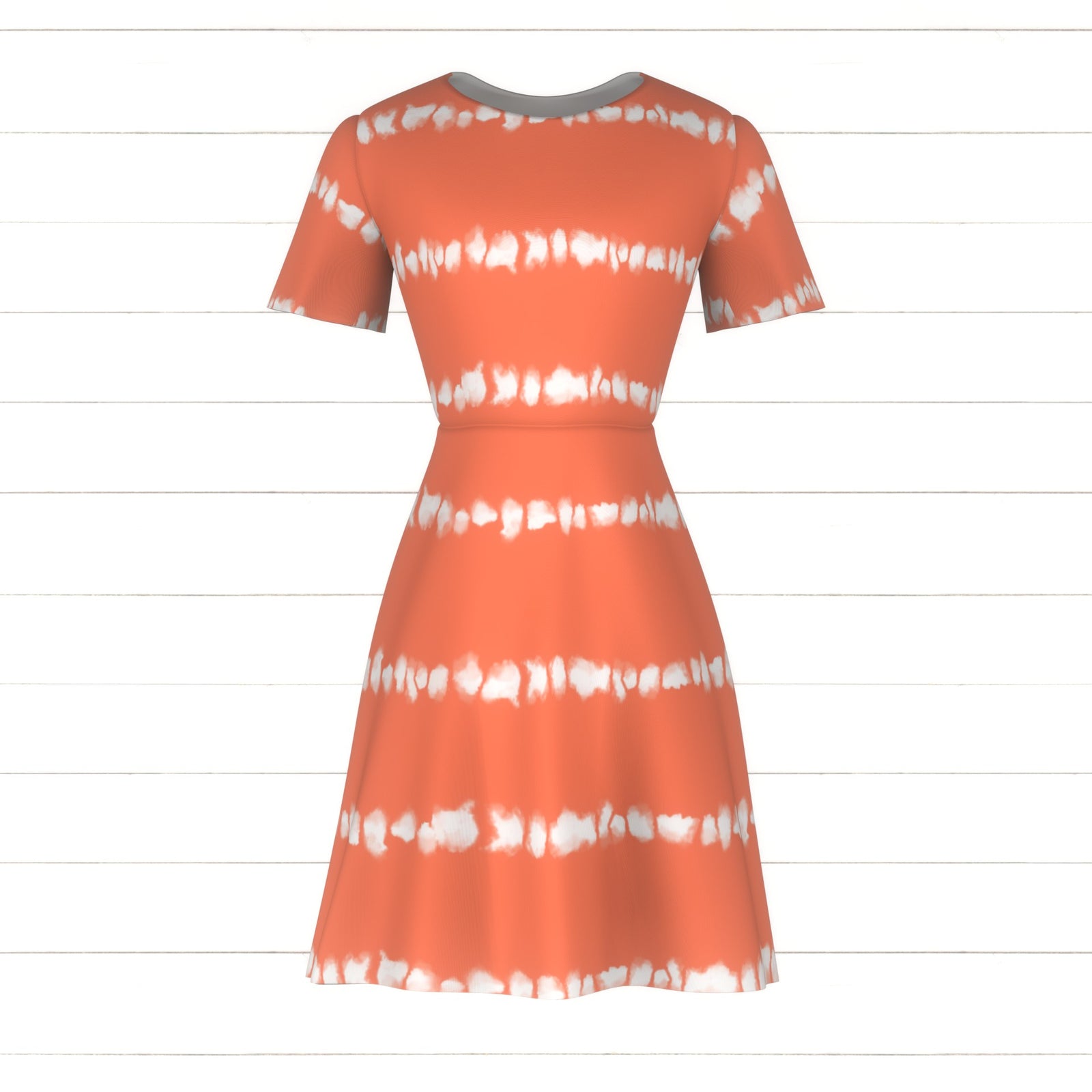 Shibori, watercolor, bright coral, orange, white, summer, swimwear, safe swim, beach, stripes, family matching, boys, kids, girls, women, men, bright, clothing