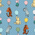 Classic Winnie the Pooh and Friends Floating Balloons on Country Blue Image