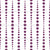 VERTICAL DOTTED STRIPES WITH OP ART EFFECT in purple on white. Bold modern Polka Dots as repeating circle motif with varied scale create a bold graphic look. Ideal for apparel, upholstery, gift wrap, interiors, sewing, and surface design projects. Image