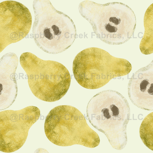 Random Pear Crayon Texture Beige Background - Raspberry Creek Fabrics