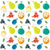 Fruit Pattern, Plum, Orange, Lemon, Pear, Apple Image