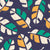 Tropical Textured Colorful Banana Leaves Green Yellow Beige and Navy Wallpaper Image