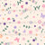 Spring Flowers Blooms Butterflies Leaves on Muted Light Peach - Peach Fuzz Spring Image