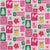 Cute Pink Christmas Patchwork Grid with Holiday Icons Image