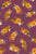 Autumn Floral Clusters in Mustard Yellow and Purple Image