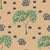 Tree of Life Whimsical green trees big cat paws - sand tan light brown Image