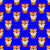 Cute Cartoon Baby Tiger on Blue Image