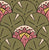Water Lily Scallops Safari Tones Dusty Pink and Yellow Image