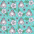 Eeyore Floral in Bright Aqua Image