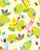 Cute Easter Bunnies and Chicks with Decorated Eggs and Spring Flowers on a Pastel Yellow Background - Perfect for Easter Sewing Projects! Image