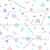 Pastel Confetti Celebration with Swirls, Diamonds, Squiggles and Hearts in Pink, Sweet Mint, Sky Blue, and Lavender Image