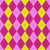 Argyle Pattern, Pink Yellow Baby Pink, Black Stitching Image