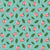 Hand-drawn Strawberries on mint Summer pattern Image