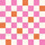 Space Bunny Check Pink and Orange Image