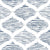 boho ogee - indigo blue color on white - hand-drawn coastal minimalist ogee wallpaper Image