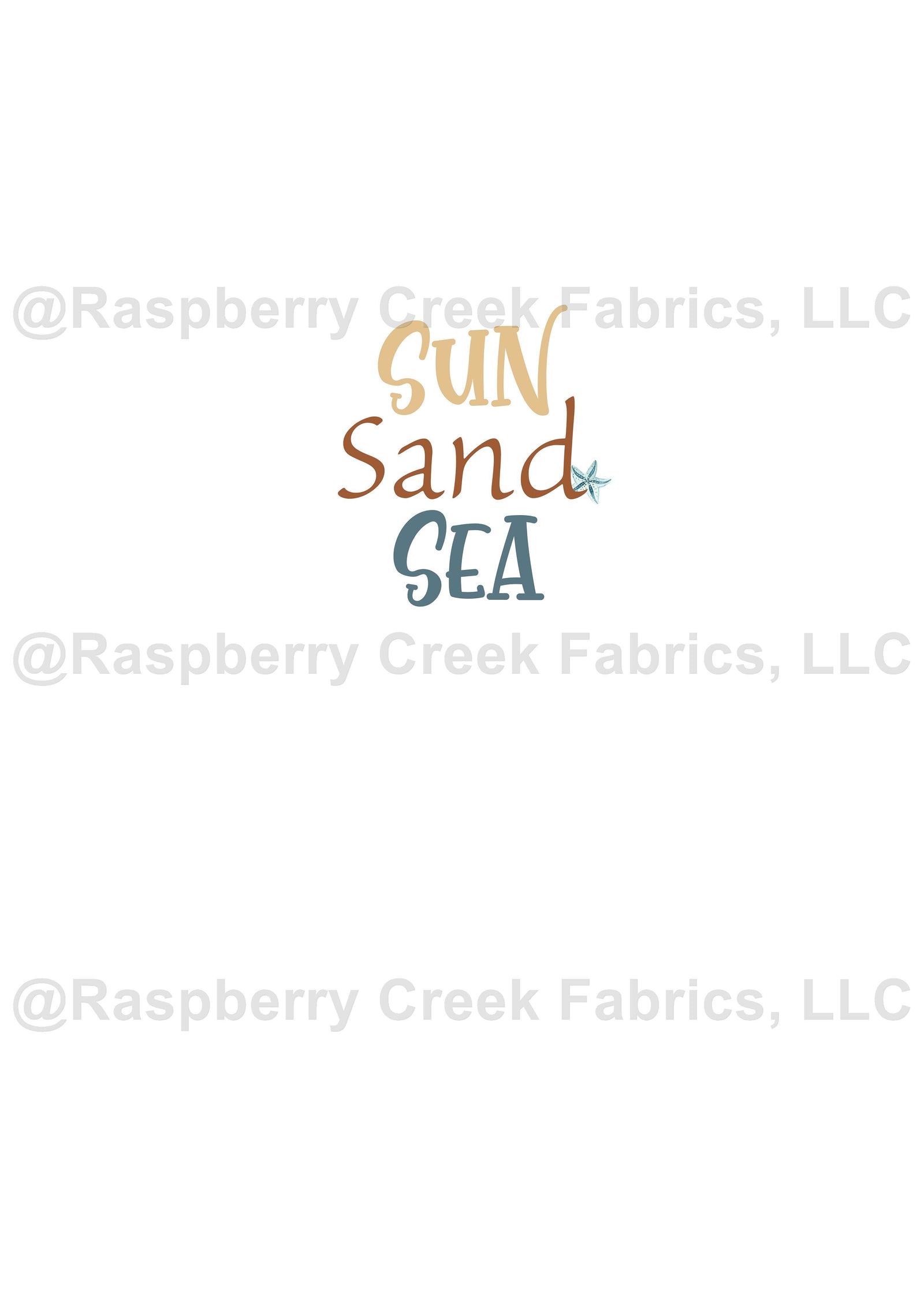 Khaki Chestnut and Tonal Teal Sun Sand and Sea Panel, Ocean Friends