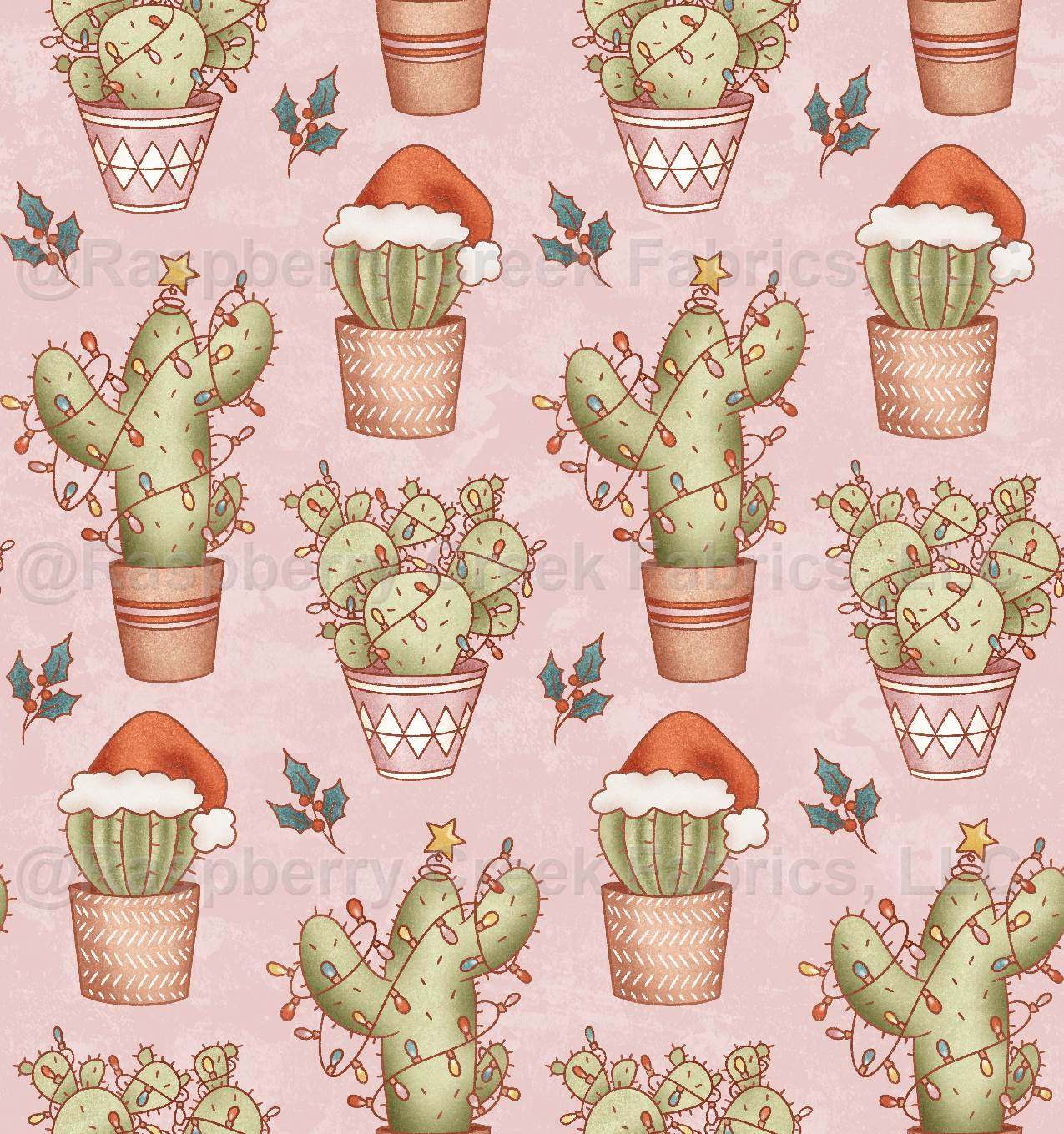 Christmas Y'all Cactus Pink