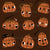 Pumpkins with cute faces, large Image