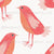 Little red bird (Folk Christmas collection) A sweet little red watercolor bird. Image