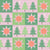 Star, moon and tree design (Folk Christmas collection) Pink, green, red and cream for this festive design. Image