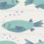 Blue fish (one sunny day) watercolor fishes for this design. Image