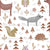 Winter animals on light background Image