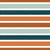 Tropical Jungle Orange and Teal Stripes Image
