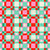 Retro Christmas Patchwork in Vibrant Pink Red and Mint Green Image
