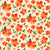 Lush Watercolor Orange Flowers in neutral beige background Image