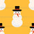 Snowman Minimal Retro Bold Yellow Image