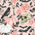 October Moon Gothic Halloween Pumpkin Floral on Pink Image