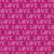 LOVE All Over Typography with Hearts in Violet on Hot Pink Image