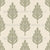 Simple Tree Hand-Drawn Symmetric Leaf Damask in Sage Green on Light Beige Image