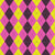 Argyle Pattern, Pink Yellow Purple, Black Stitching Image