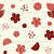 Splashes, flowers and circles in two shades of indian red from SPLASH DANCE collection Image