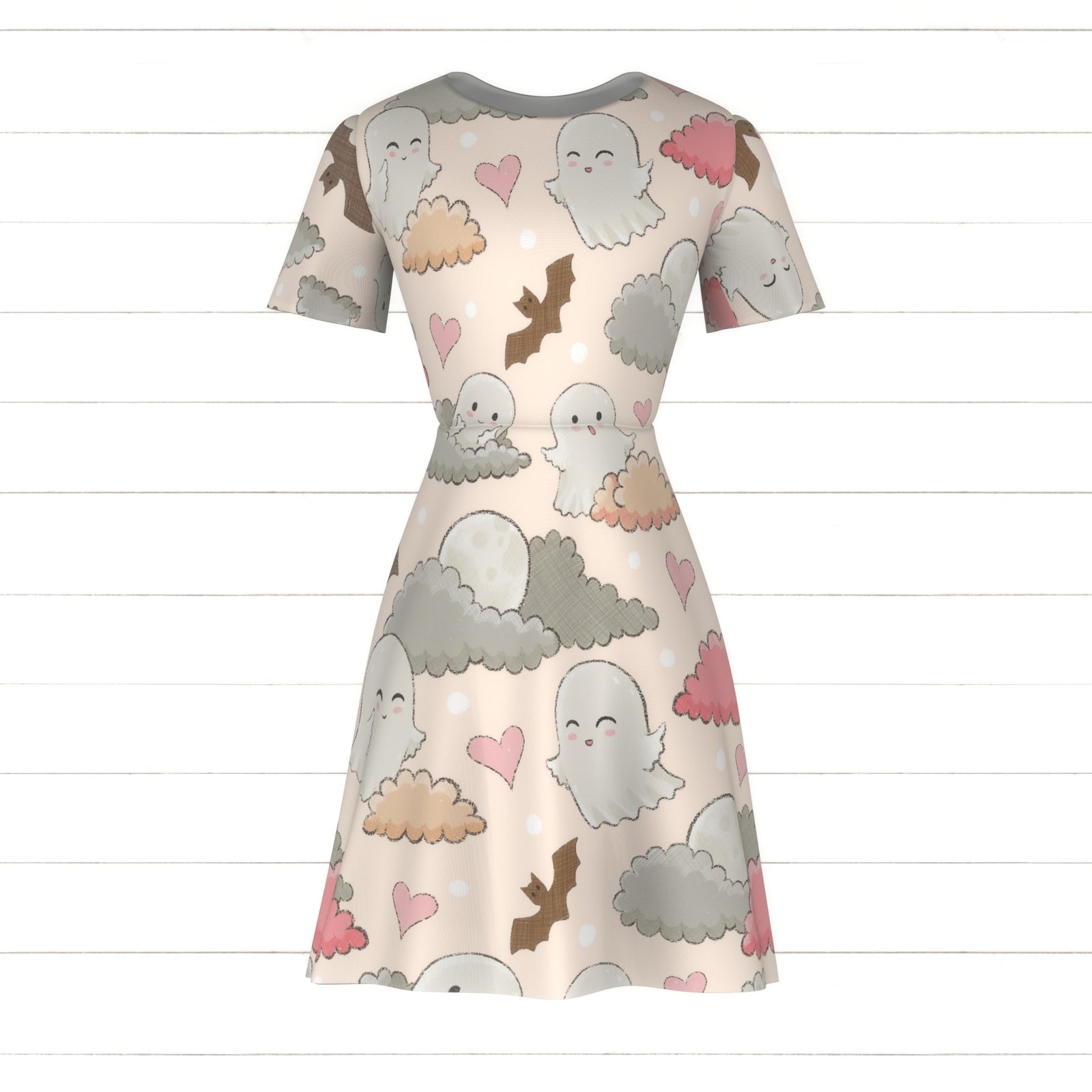 Ghost Hour (Linen) – Cute Ghost Pattern