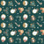 Christmas Gingerbread Cookies Toss on Dark Pine Green Image