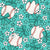 Baseball Coquette Floral in Turquoise Image