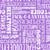 Halloween Word Cloud Sayings in White on Purple Image