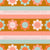 Retro pink, mint green and brown 70s style flowers and stripes Image