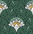 Water Lily Scallops Jungle Tones White and Yellow Image