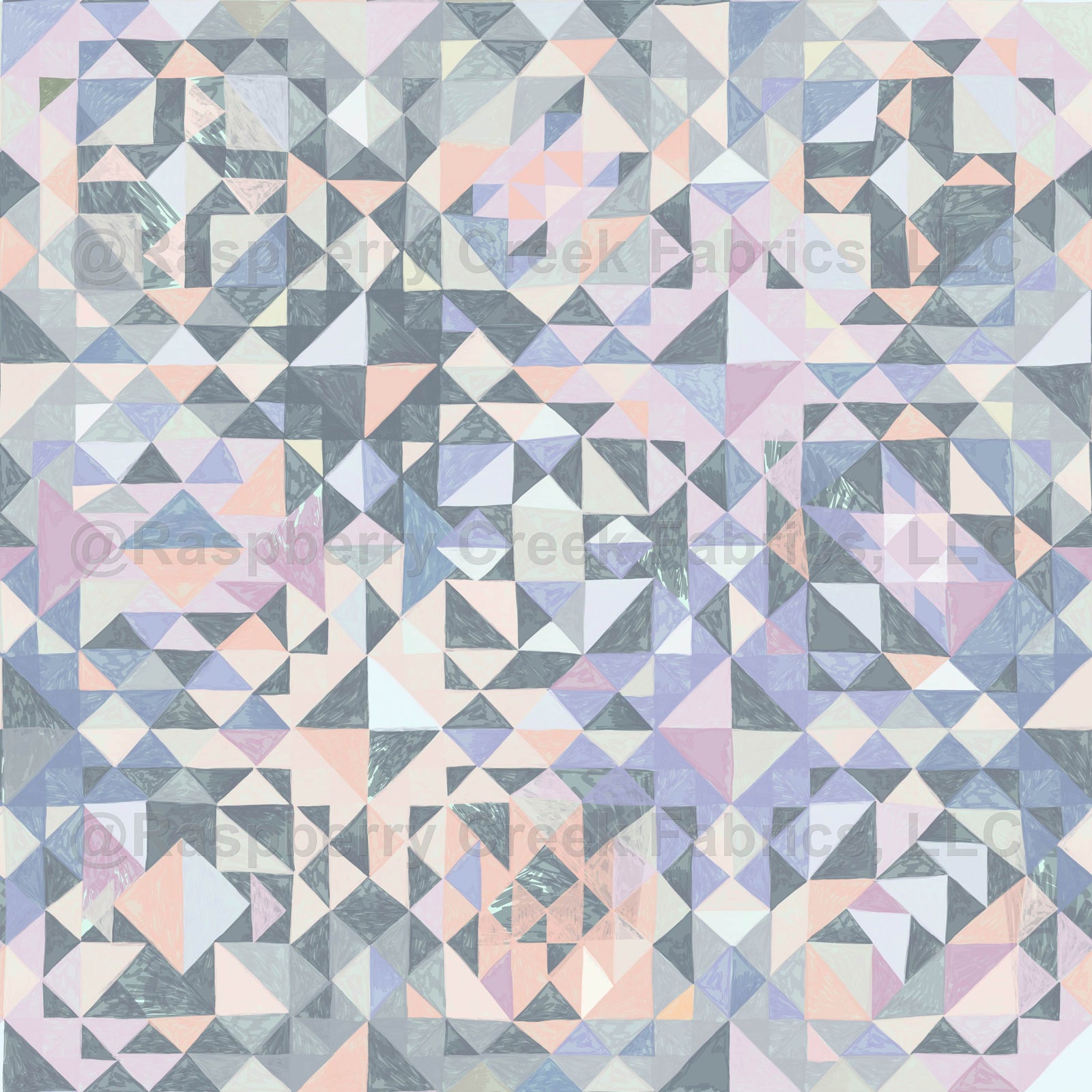Abstract pastel crystalline checker Diamond facets hand drawn texture