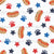 hot dogs / stars & paws / white Image