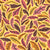 Graphic tropical leaves and lines - jungle abstract leaves - yellow, orange, pink and brown Image