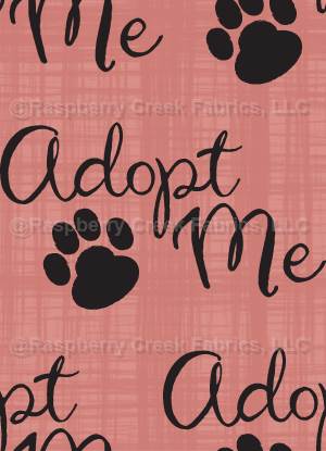 Adopt Me Dark Dusty Rose And Black Linen Texture - Raspberry Creek Fabrics