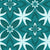 Groovy Retro Botanicals - Teal Blue Tonal Refined Bohemian Dahlias - Flower Child Botanicals Image