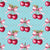 Cherries and Bows Blue Image