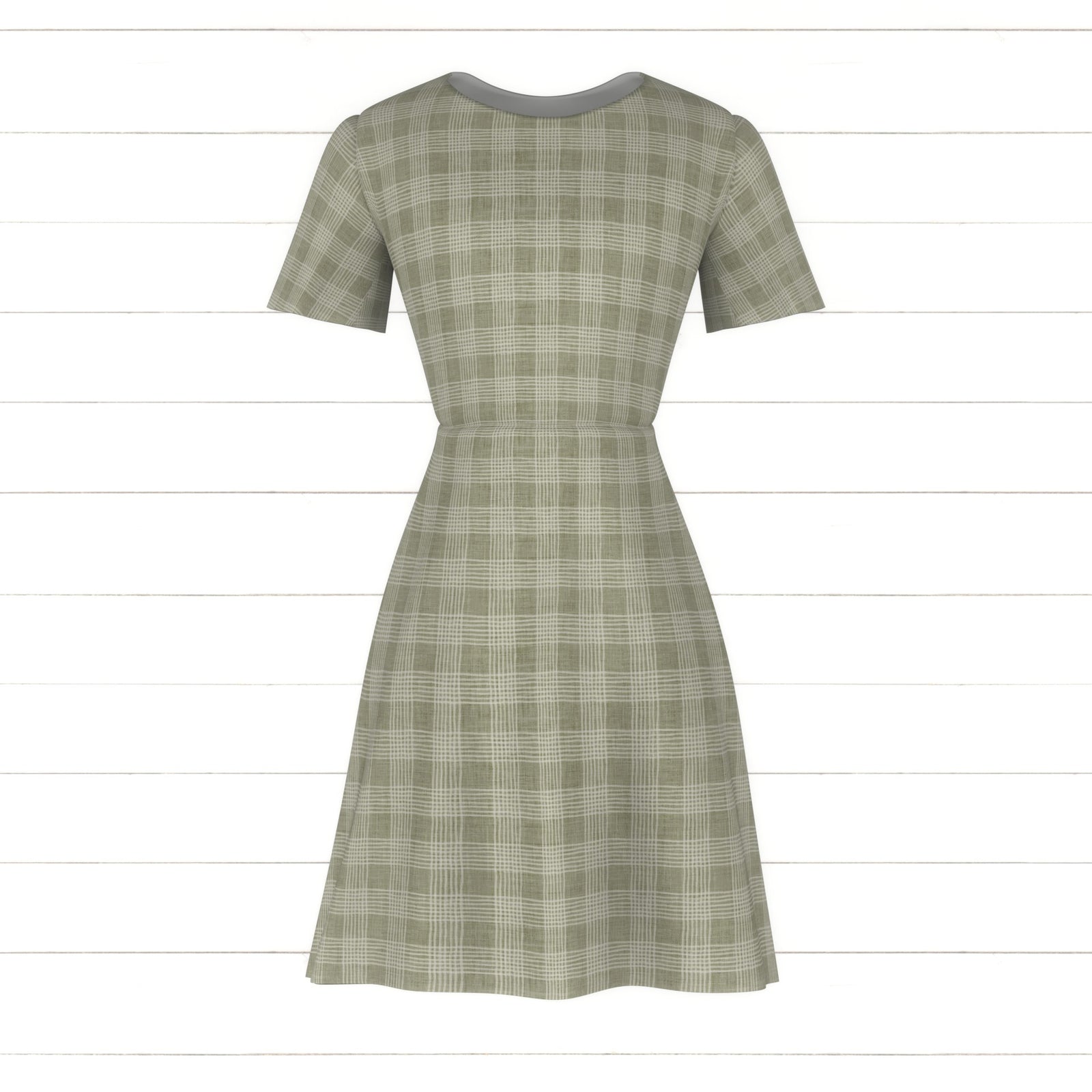 Dear Santa Simple Plaid Green