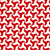 Houndstooth Pattern, Triskelion, Red and White Image