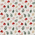 Christmas Flowers, Berries And Leaves, Colorful Ditsy Of Green, Gold, Red, White For Quilters, Sewers, Crafters Image